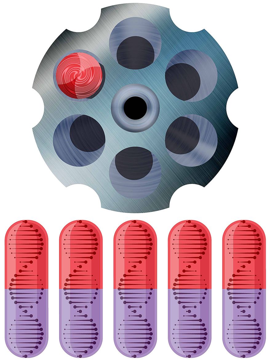 DNA Bullets Illustration by Greg Groesch/The Washington Times