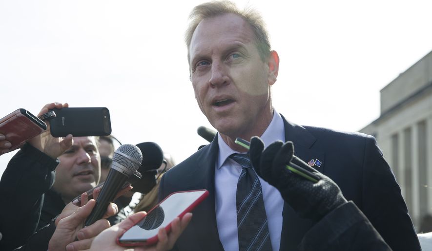 &quot;I think I have a lot of discretion,&quot; said acting Defense Secretary Patrick M. Shanahan. &quot;I&#39;m not required to do anything.&quot; (Associated Press/File)