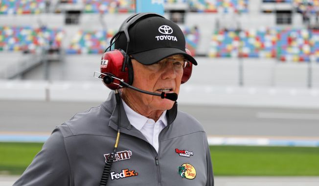 &quot;It&#x27;s the most emotional and the biggest win I&#x27;ve ever had in my life in anything,&quot; Joe Gibbs said of Denny Hamlin&#x27;s Daytona 500 victory Sunday. (ASSOCIATED PRESS)