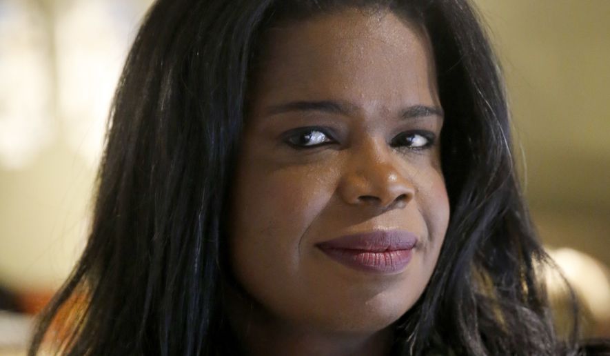 Kim Foxx poses for a portrait before an interview with The Associated Press, two days after her primary win over incumbent Democratic Cook County State&#39;s Attorney Anita Alvarez, Thursday, March 17, 2016, in Chicago. (AP Photo/Charles Rex Arbogast)