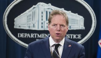 U.S. Attorney Geoffrey Berman for the Southern District of New York speaks during a news conference at the Department of Justice in Washington. (AP Photo/Alex Brandon)