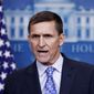 In this Feb. 1, 2017, file photo, then-National Security Adviser Michael Flynn speaks during the daily news briefing at the White House, in Washington. (AP Photo/Carolyn Kaster) ** FILE **