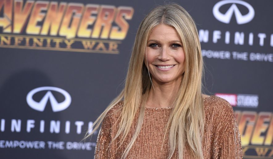 FILE - In this April 23, 2018 file photo, Gwyneth Paltrow arrives at the world premiere of &amp;quot;Avengers: Infinity War&amp;quot; in Los Angeles. Paltrow denied Wednesday, Feb. 20, 2019,  that she skied into a man who accused her in a lawsuit of seriously injuring him at a Utah ski resort, alleging in a counter claim that the man actually plowed into her from behind and delivered a full “body blow.”   (Photo by Jordan Strauss/Invision/AP, File)