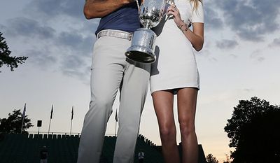 Pro golfer Dustin Johnson and model Paulina Gretzky