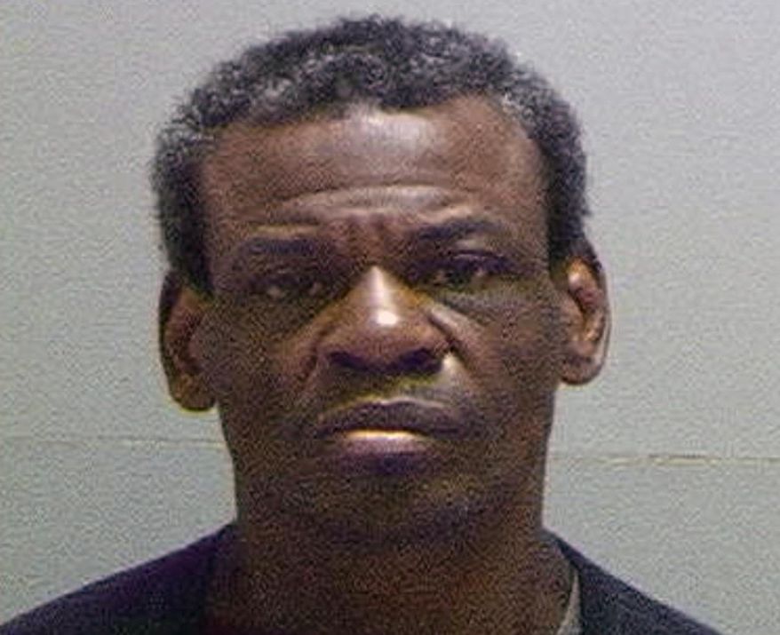This 2018 booking photo provided by The Salt Lake County Sheriff's office shows Alan Dale Covington. Covington was charged with a hate crime last week by the U.S. Department of Justice for allegedly attacking three Latino men last year at a Salt Lake City tire shop and shouting that he wanted to "kill Mexicans." (The Salt Lake County Sheriff's office via AP)