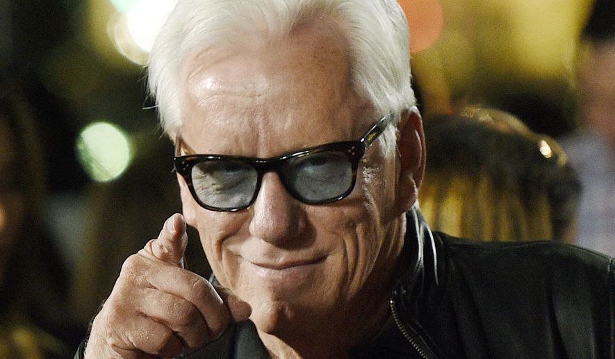FILE - In this Nov. 2, 2016, file photo, actor James Woods poses at the premiere of the film "Bleed for This" at the Samuel Goldwyn Theater in Beverly Hills, Calif. A federal appeals court has agreed with the dismissal of an Ohio woman's defamation lawsuit against Woods over Twitter posts during the 2016 presidential campaign season. The Cincinnati-based 6th U.S. Circuit Court of Appeals on Wednesday, Feb. 27, 2019, upheld a lower court ruling for Woods. (Photo by Chris Pizzello/Invision/AP, File)