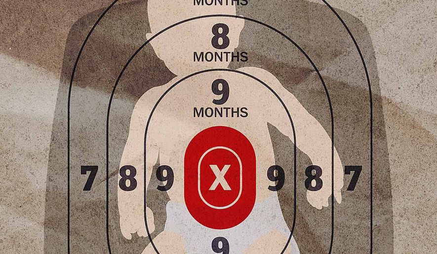 "Late-term" Abortion Illustration by Greg Groesch/The Washington Times
