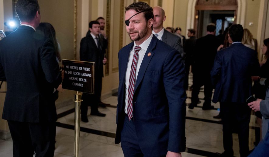 Rep. Dan Crenshaw, Texas Republican, has been mentioned among some conservatives as someone who could lead the Republican Party in the future. (Associated Press)