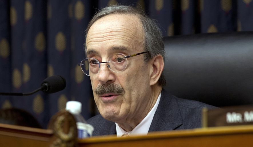 In this Wednesday, Feb. 13, 2019, file photo, House Foreign Affairs Committee Chairman Rep. Eliot Engel D-N.Y., speaks during the House Foreign Affairs subcommittee hearing on Venezuela at Capitol Hill in Washington. (AP Photo/Jose Luis Magana, File)