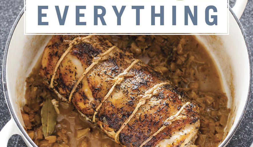 This image provided by America's Test Kitchen in March 2019 shows the cover for "How to Braise Everything." It includes a recipe for home-corned beef and cabbage. (America's Test Kitchen via AP)