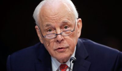 In this Sept. 7, 2018, photo, John Dean, former Counsel to the President President Richard Nixon, speaks to the Senate Judiciary Committee during the final stage of the confirmation hearing for President Donald Trump&#x27;s Supreme Court nominee, Brett Kavanaugh, on Capitol Hill in Washington. It&#x27;s a different time with different circumstances, but parallels with Watergate have been growing by the week. A White House seething with intrigue and backstabbing, hunting for the anonymous Deep-State-Throat. A president feeling besieged by tormentors, tending his own enemies list. A special prosecutor&#x27;s investigation, sparked by a break-in at the Democratic National Committee. Dean is even testifying to Congress about the abuse of power. (AP Photo/Pablo Martinez Monsivais)