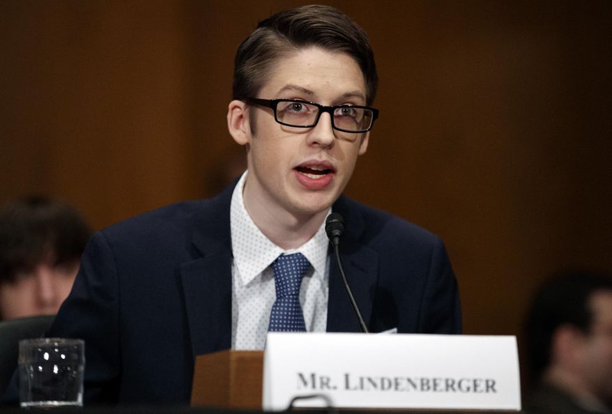 Ethan Lindenberger testifies during a Senate Committee on Health, Education, Labor, and Pensions hearing on Capitol Hill in Washington, Tuesday, March 5, 2019, to examine vaccines, focusing on preventable disease outbreaks. (AP Photo/Carolyn Kaster)