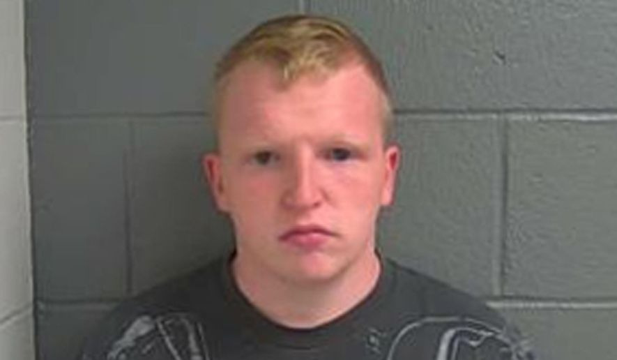 This Dec. 12, 2017 booking photo released by Callaway County, Mo., Sheriff's Office shows Michael James Collins, who was was sentenced Monday, March 4, 2019, to 15 years in prison without parole for sex crimes involving a 13-year-old Alabama girl who was brought to Missouri by the his mother and grandmother. (Callaway County Sheriff's Office via AP)