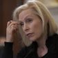 Sen. Kirsten Gillibrand, D-N.Y., the ranking member of the Senate Armed Services Subcommittee on Personnel, listens as the panel holds a hearing about prevention and response to sexual assault in the military, on Capitol Hill in Washington, Wednesday, March 6, 2019. (AP Photo/J. Scott Applewhite) ** FILE **