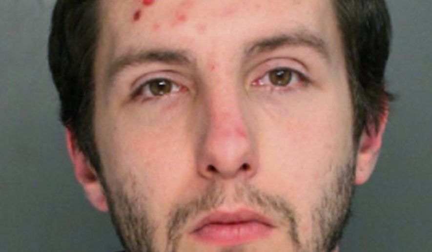 This undated booking photo provided by the Manheim Township Police shows Matthew Van Zandt. Manheim Township police say Van Zandt is charged with homicide in the death of Ian Shannon, whose body was found Wednesday, March 6, in a Lancaster, Pa., home. (Manheim Township Police via AP)