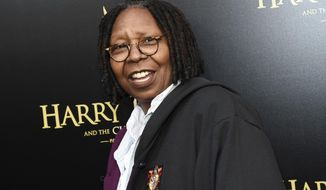 FILE- In this April 22, 2018 file photo, actress Whoopi Goldberg attends the &amp;quot;Harry Potter and the Cursed Child&amp;quot; Broadway opening at the Lyric Theatre in New York. Goldberg says she nearly died of pneumonia. Appearing Friday, March 8, 2019, in a video on ABC’s “The View,” Goldberg told the audience she had pneumonia in both lungs and it was “septic.” Goldberg says “I came very, very close to, ah, leaving the Earth.”  (Photo by Evan Agostini/Invision/AP, File)