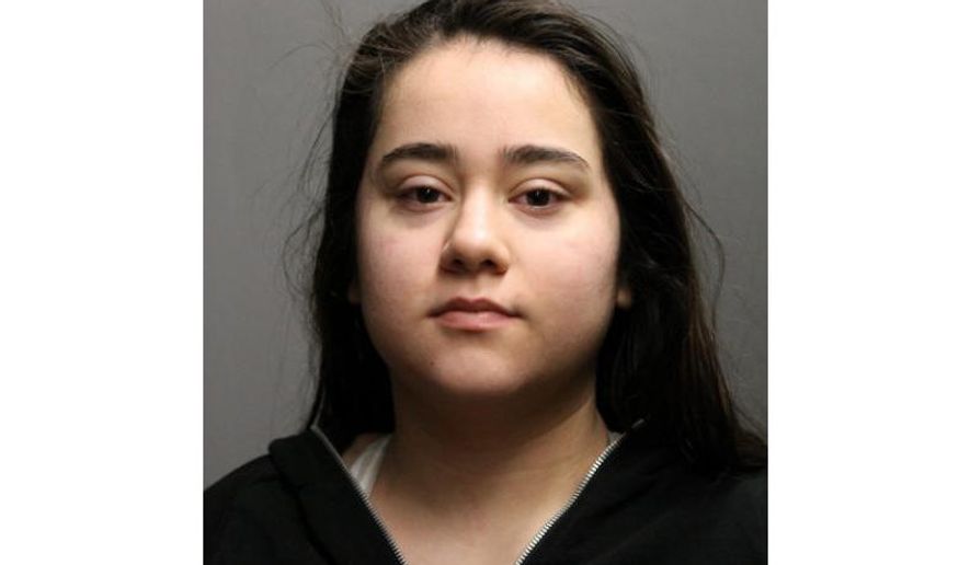 This undated photo provided by the Chicago Police Department shows Emily Petronella. Chicago police say an officer was shot while executing a warrant and a suspect was taken into custody.Police said in a news release Sunday, March 10, 2019, that Petronella has been charged with aggravated assault of a peace officer. (Chicago Police Department via AP)