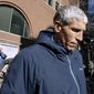 William &amp;quot;Rick&amp;quot; Singer founder of the Edge College &amp;amp; Career Network, departs federal court in Boston on Tuesday, March 12, 2019, after he pleaded guilty to charges in a nationwide college admissions bribery scandal. (AP Photo/Steven Senne)