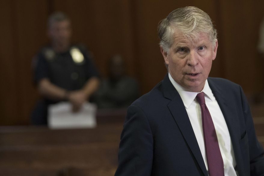 In this Sept. 12, 2018, file photo, Manhattan District Attorney Cyrus Vance Jr. speaks to reporters after a hearing in Manhattan criminal court in New York. (AP Photo/Mary Altaffer, File) **FILE**