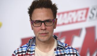 James Gunn poses at the premiere of &quot;Ant-Man and the Wasp&quot; in Los Angeles, June 25, 2018. Months after being fired over old tweets, James Gunn has been rehired as director of “Guardians of the Galaxy Vol. 3.” Representatives for the Walt Disney Co. and for Gunn on Friday confirmed that Gunn has been reinstated as writer-director of the franchise he has guided from the start. (Photo by Jordan Strauss/Invision/AP) ** FILE **