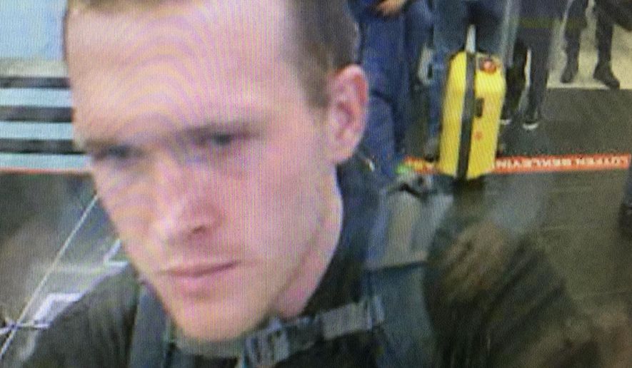 This image shows the arrival of who it says is Brenton Tarrant, the suspect in the New Zealand mosque attacks, in Istanbul&#39;s Ataturk International airport in Turkey on March 2016. (TRT World via AP)