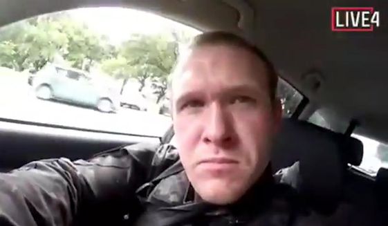 This frame from the video that was live-streamed Friday, March 15, 2019, shows a gunman, who used the name Brenton Tarrant on social media, in a car before the mosque shootings in Christchurch, New Zealand. Those who watched Brenton Tarrant growing up in the sleepy Australian country town of Grafton apparently had no inkling of the evil potential that he allegedly unleashed in merciless gunfire in two New Zealand mosques that claimed at least 49 lives. (Shooter&#39;s Video via AP)