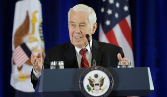 &quot;Even as the rhetoric and overall atmosphere in Washington remains partisan, there is an appetite among many lawmakers for bipartisan problem solving,&quot; said former Sen. Richard G. Lugar, Indiana Republican. (Associated Press)