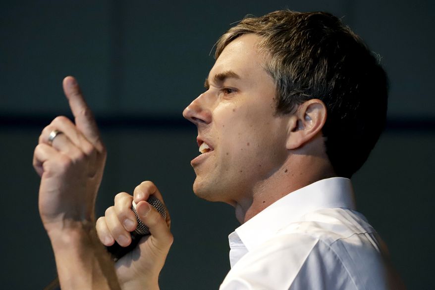 Democratic presidential candidate Beto O&#x27;Rourke speaks at an event at The Hub Robison Center on the Penn State campus in State College, Pa., Tuesday, March 19, 2019. (AP Photo/Gene J. Puskar)