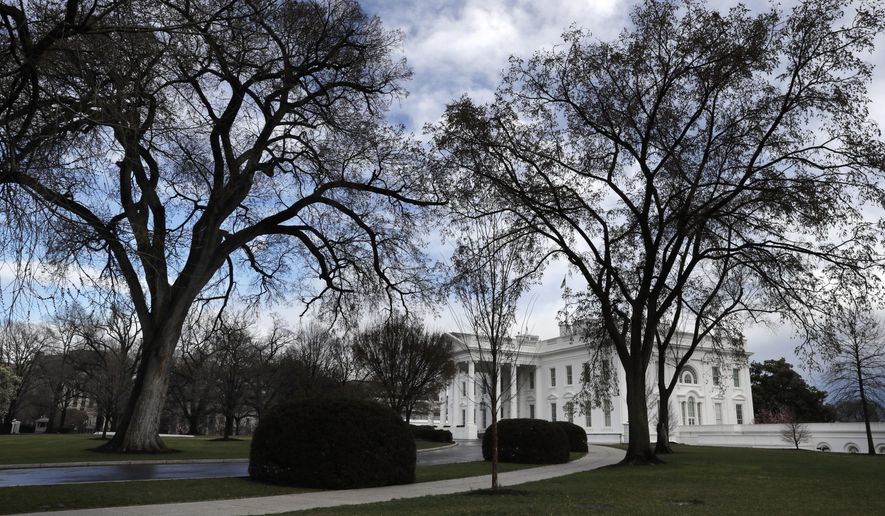 The White House is seen, Friday March 22, 2019, in Washington, as news breaks that the special counsel Robert Mueller has concluded his investigation into Russian election interference and possible coordination with associates of President Donald Trump. The Justice Department says Mueller delivered his final report Friday to Attorney General William Barr, who is reviewing it. Mueller's report, still confidential, sets the stage for big public fights to come. The next steps are up to Trump's attorney general, to Congress and, in all likelihood, federal courts. (AP Photo/Jacquelyn Martin)