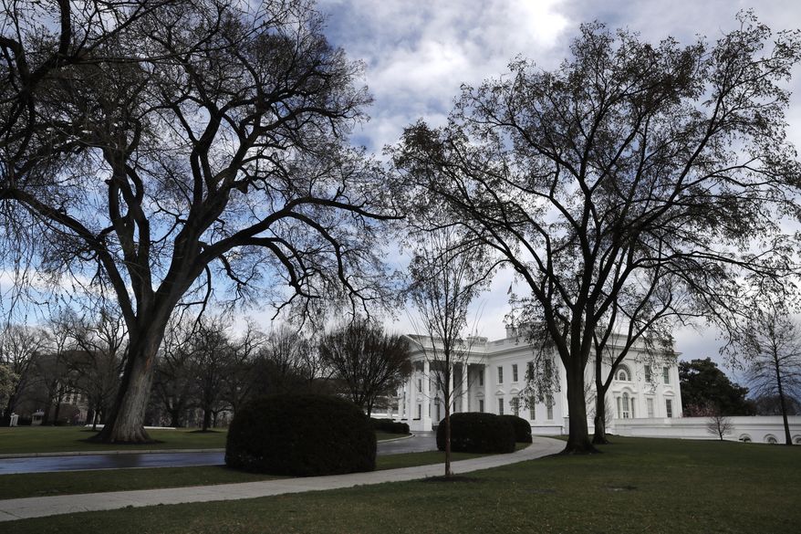 The White House is seen, Friday March 22, 2019, in Washington, as news breaks that the special counsel Robert Mueller has concluded his investigation into Russian election interference and possible coordination with associates of President Donald Trump. The Justice Department says Mueller delivered his final report Friday to Attorney General William Barr, who is reviewing it. Mueller's report, still confidential, sets the stage for big public fights to come. The next steps are up to Trump's attorney general, to Congress and, in all likelihood, federal courts. (AP Photo/Jacquelyn Martin)