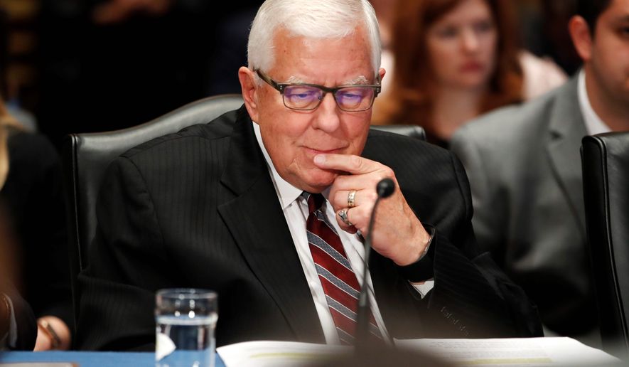 Sen. Mike Enzi, the Senate Budget Committee chairman, calls his budget plan a &quot;responsible first step.&quot; (Associated Press)