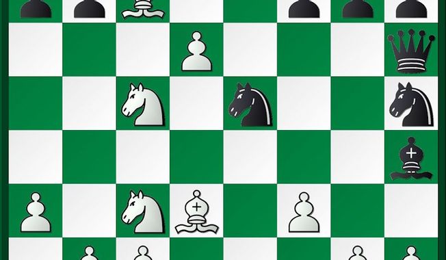 Shankland-Xiong after 16. Nc5.