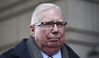Jerome Corsi stands during a news conference outside the William B. Bryant Annex, United States Courthouse in Washington, Thursday, Jan. 3, 2019. (Associated Press) ** FILE **