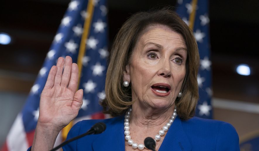 House Speaker Nancy Pelosi heaps scorn on Attorney General William Barr, saying his letter about special counsel Robert Mueller's report was "condescending," after Barr concluded there was no evidence that President Donald Trump's campaign "conspired or coordinated" with the Russian government to influence the 2016 election, during a news conference on Capitol Hill in Washington, Thursday, March 28, 2019. (AP Photo/J. Scott Applewhite) ** FILE **