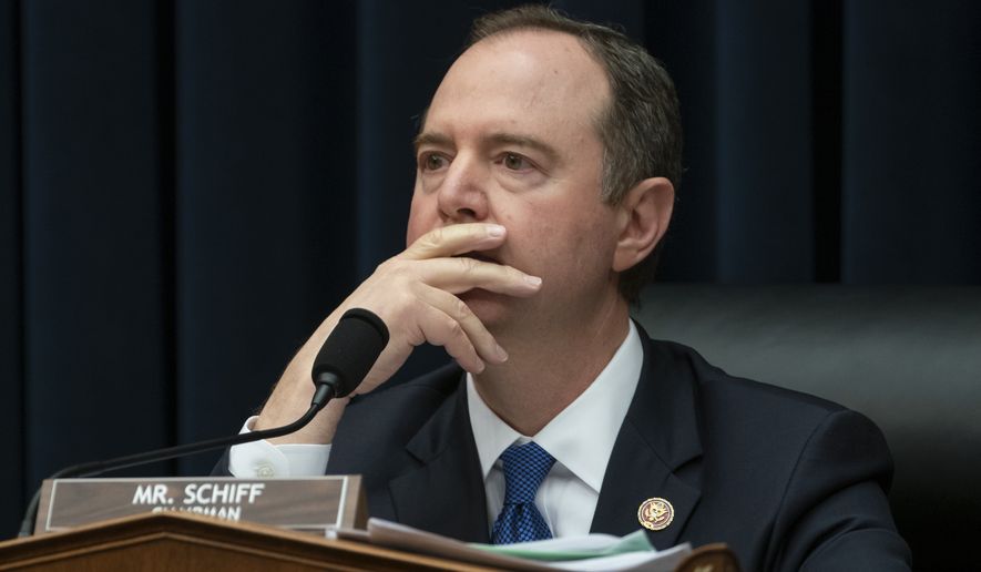 House Intelligence Committee Chairman Adam Schiff, D-Calif., listens as the panel pushed ahead with their oversight of the Trump administration at a hearing to examine how the Russian government works to undermine its adversaries, especially the U.S., on Capitol Hill in Washington, Thursday, March 28, 2019. (AP Photo/J. Scott Applewhite) ** FILE **