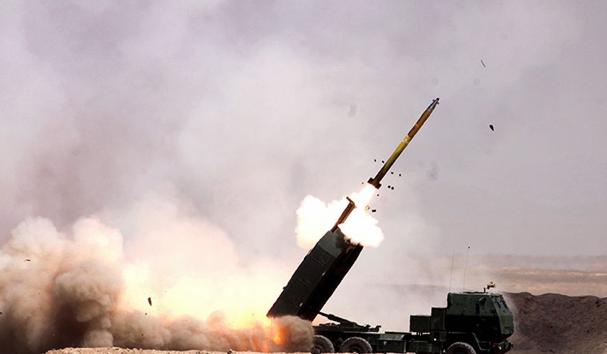 The M142 High Mobility Artillery Rocket System (HIMARS) is a light multiple rocket launcher developed in the late 1990s for the United States Army, mounted on a standard Army M1140 truck frame. The HIMARS carries six rockets or one MGM-140 ATACMS missile on the U.S. Army&#39;s new Family of Medium Tactical Vehicles (FMTV) five-ton truck, and can launch the entire Multiple Launch Rocket System Family of Munitions (MFOM). HIMARS ammunition is interchangeable with the MLRS M270A1, however it is only able to carry one pod rather than the standard two for the M270 and A1 variants. It was designed as a small, mobile, MLRS, with the ability to &#39;shoot-and-scoot&#39;. The launcher is C-130 transportable. The chassis is produced by BAE Systems Mobility &amp; Protection Systems (formerly Armor Holdings Aerospace and Defense Group Tactical Vehicle Systems Division), the OEM of the FMTV. The rocket launching system is produced by Lockheed Martin Missiles &amp; Fire Control. (U.S. Marine Corps photo by Sgt. Anthony L. Ortiz / Released)