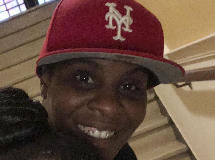 This 2018 photo provided by Tamika Ferguson shows her wife Wayzaro Walton in Hartford, Conn. Walton's supporters called on federal immigration authorities Wednesday, March 27, 2019, to rescind an order deporting Walton to her native England because of criminal convictions. A pardon by Connecticut officials for Walton took effect Wednesday but she remains in federal custody. (Tamika Ferguson via AP)