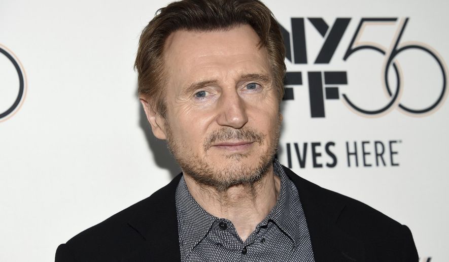 This Oct. 4, 2018 file photo shows actor Liam Neeson at the premiere for "The Ballad of Buster Scruggs" during the 56th New York Film Festival in New York. (Photo by Evan Agostini/Invision/AP, File)