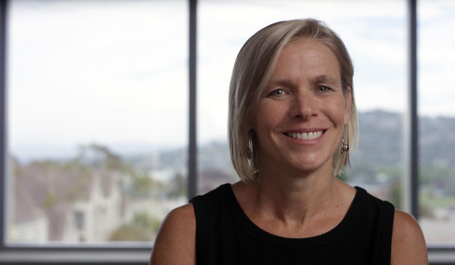 This undated photo provided by EVgo shows Cathy Zoi, who serves as CEO of Los Angeles-based EVgo. Zoi has been promoting clean energy in the power sector for decades, holding leadership posts in both business and government. Then in 2016, greenhouse gas emissions from transportation exceeded the power sector for the first time, and Zoi pivoted to accelerate the transportation sector’s transition to clean energy. (Courtesy EVgo via AP)