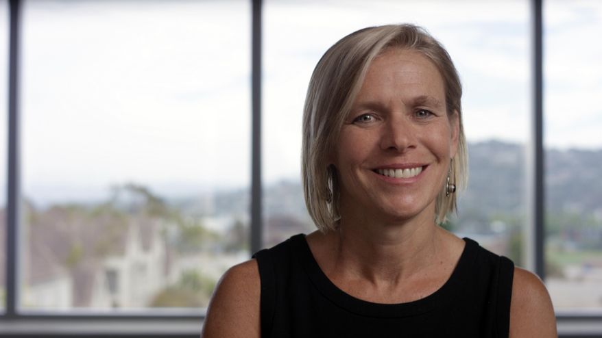 This undated photo provided by EVgo shows Cathy Zoi, who serves as CEO of Los Angeles-based EVgo. Zoi has been promoting clean energy in the power sector for decades, holding leadership posts in both business and government. Then in 2016, greenhouse gas emissions from transportation exceeded the power sector for the first time, and Zoi pivoted to accelerate the transportation sector’s transition to clean energy. (Courtesy EVgo via AP)