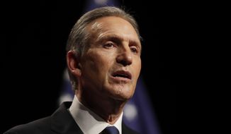 In this Feb. 7, 2019, file photo, former Starbucks CEO Howard Schultz speaks at Purdue University in West Lafayette, Ind. (AP Photo/Michael Conroy, File)