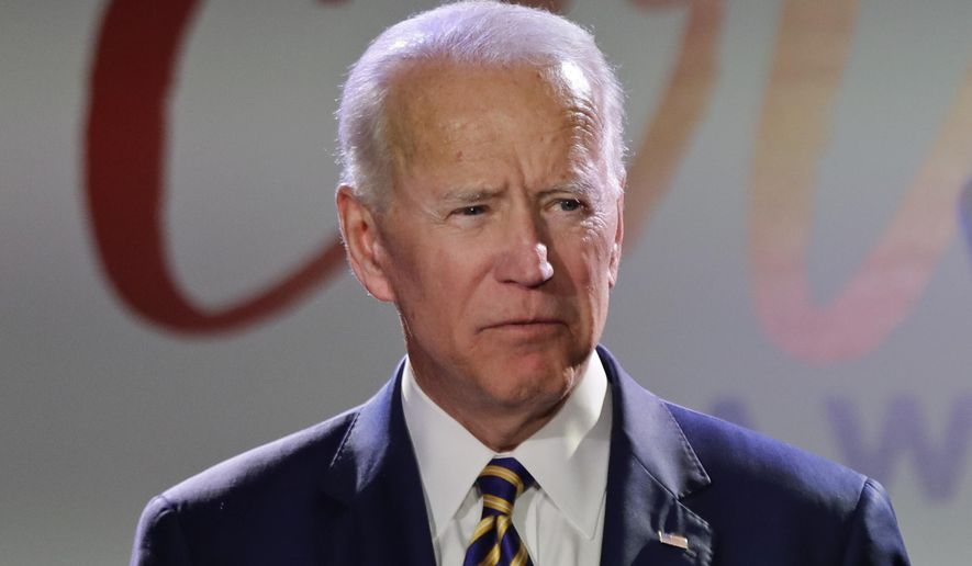Former Vice President Joe Biden speaks at the Biden Courage Awards Tuesday, March 26, 2019, in New York. (AP Photo/Frank Franklin II)