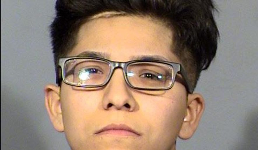 This undated booking photo provided by the Las Vegas Metropolitan Police Department shows Suse J. Antunez-Garcia, 26, of Las Vegas. Antunez-Garcia is charged with murder for following Robert Lee Cook, 56, outside a downtown Las Vegas convenience store where she worked and fatally shot Cook after he took beer early Friday, March 29, 2019. (Clark County Detention Center/Las Vegas Metropolitan Police Department via AP)