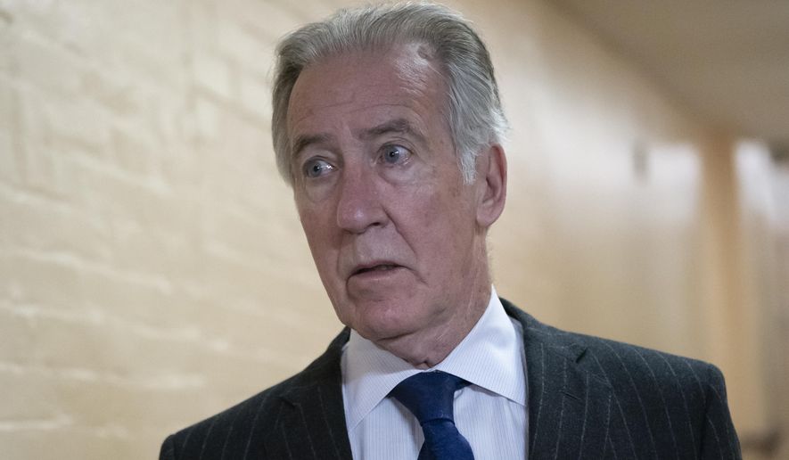 In this April 2, 2019, photo, House Ways and Means Committee Chairman Richard Neal, D-Mass., arrives for a Democratic Caucus meeting at the Capitol in Washington. Neal, whose committee has jurisdiction over all tax issues, has formally requested President Donald Trump&#x27;s tax returns from the Internal Revenue Service. (AP Photo/J. Scott Applewhite)