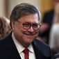 Attorney General William Barr attends the 2019 Prison Reform Summit and First Step Act Celebration in the East Room of the White House in Washington, Monday, April 1, 2019. (AP Photo/Susan Walsh) ** FILE **