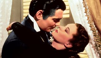This image released by Turner Classic Movies shows Clark Gable, left, and Vivien Leigh in a scene from &amp;quot;Gone with the Wind.&amp;quot;   On Thursday, the TCM Classic Film Festival will open its 10th annual edition in Los Angeles with “When Harry Met Sally...” To mark its anniversary, TCM will on Sunday again air “Gone With the Wind,” the film that it first transmitted on April 14, 1994. (Turner Classic Movies via AP)