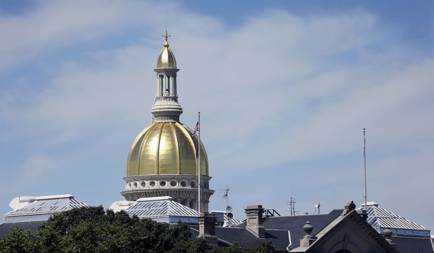 The Capital dome is seen at the New Jersey Statehouse in Trenton, N.J. (AP Photo/Mel Evans, File)