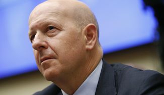 Goldman Sachs chairman and CEO David Solomon testifies before the House Financial Services Commitee during a hearing, Wednesday, April 10, 2019, on Capitol Hill in Washington. (AP Photo/Patrick Semansky)