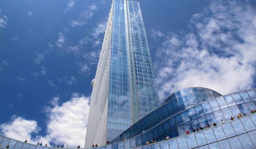 This June 28, 2018 photo, shows the exterior of the Ocean Resort Casino in Atlantic City N.J. The casino announced Wednesday, April 10, 2019, that it has changed its name to the Ocean Casino Resort, to emphasize its commitment to gamblers. (AP Photo/Wayne Parry)