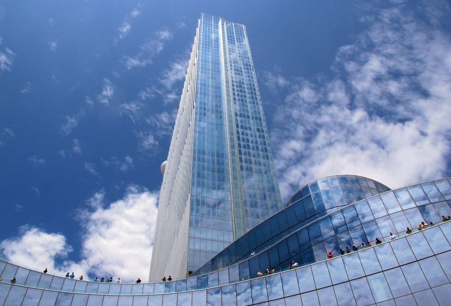 This June 28, 2018 photo, shows the exterior of the Ocean Resort Casino in Atlantic City N.J. The casino announced Wednesday, April 10, 2019, that it has changed its name to the Ocean Casino Resort, to emphasize its commitment to gamblers. (AP Photo/Wayne Parry)